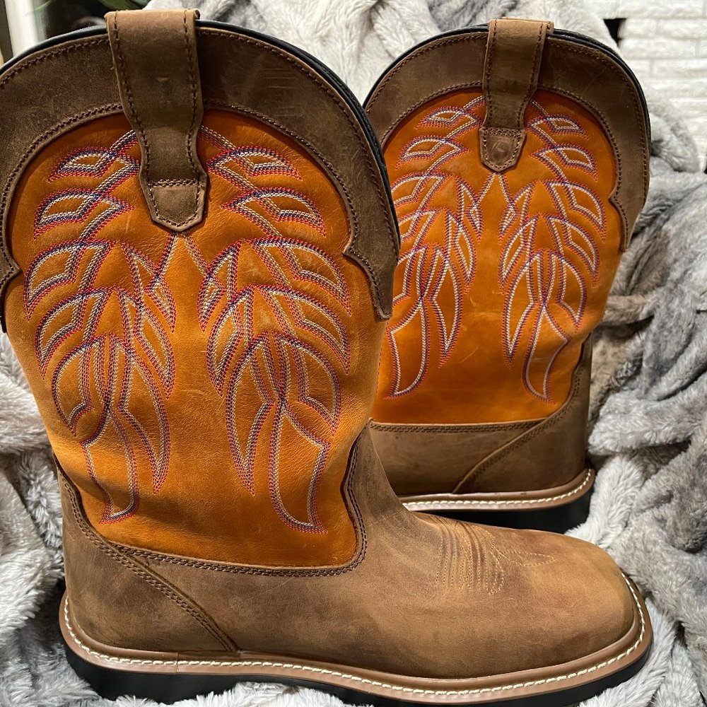 NIB Wolverine Men's Sz 12 Rancher Durashock Carbonmax Work Boot Yellow Leather